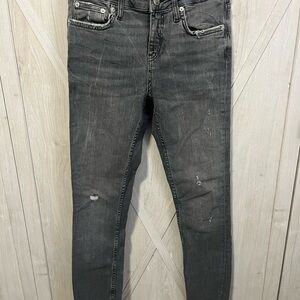 Zara Charcoal Gray Denim Jeans